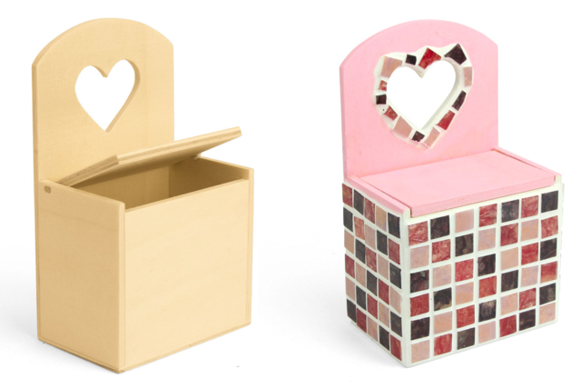 boite en mosaiques - Boîtes à décorer - 10doigts.fr