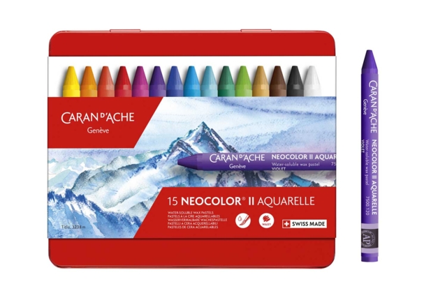 boite Pastels aquarellables Néocolor II - 15 couleurs - Pastels Beaux Arts - 10doigts.fr