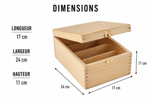 boite photo dimensions - Boîtes en bois à décorer - 10doigts.fr