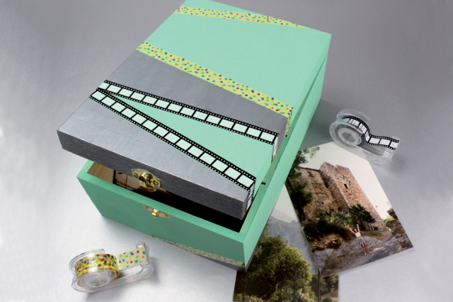 boite photo scotch coloré - Adhésifs colorés et Masking tape - 10doigts.fr