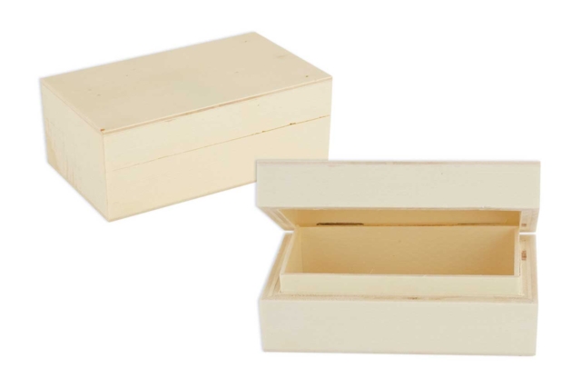 Boite rectangulaire en bois 10 cm - Boîtes en bois à décorer - 10doigts.fr