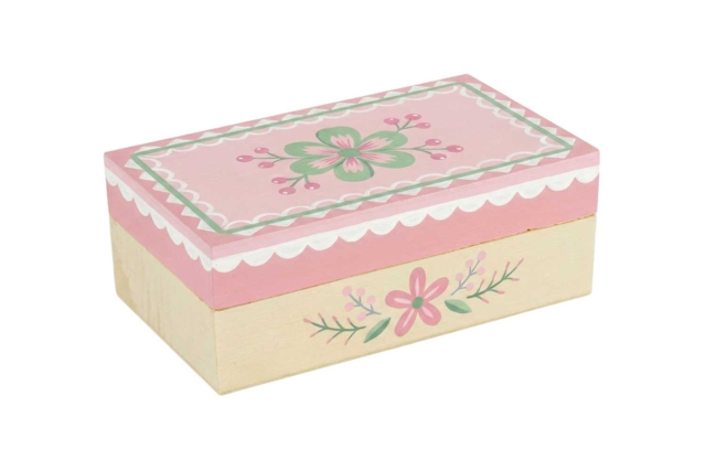 Boite rectangulaire en bois peinture rose - Boîtes en bois à décorer - 10doigts.fr