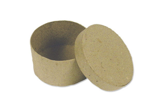 Boîte ronde en carton ø 8 cm - hauteur 3,5 cm - Boîtes à décorer - 10doigts.fr