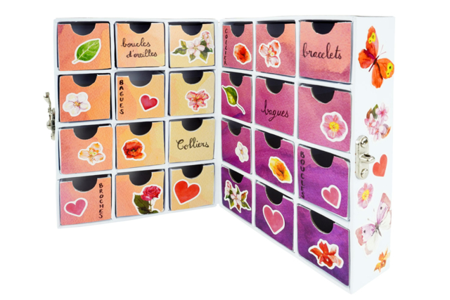 boite souvenir papier aquarelle - Papiers à motifs - 10doigts.fr