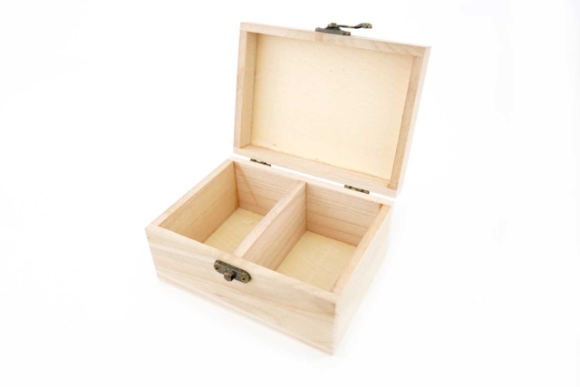 boite thé petit modèle - Boîtes en bois à décorer - 10doigts.fr