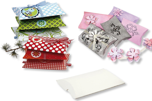 Boîtes à cadeau en carte blanche - Boîtes et corbeilles en carton - 10doigts.fr