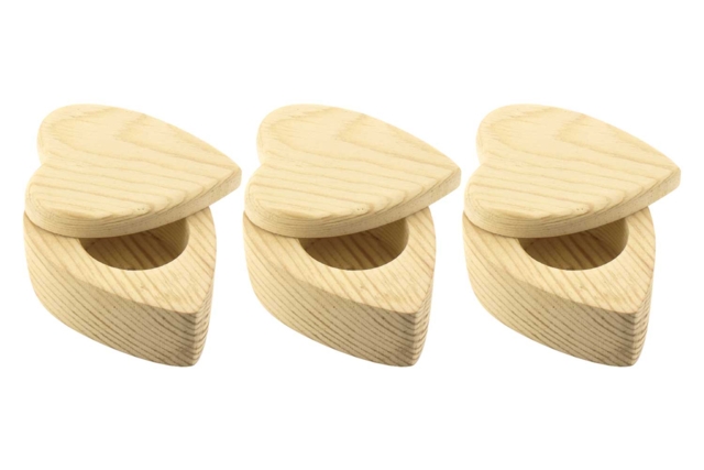 Boîtes à dents - Lot de 3 - Boîtes en bois à décorer - 10doigts.fr