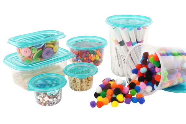 boites de rangement loisirs créatifs - Plastique Transparent - 10doigts.fr