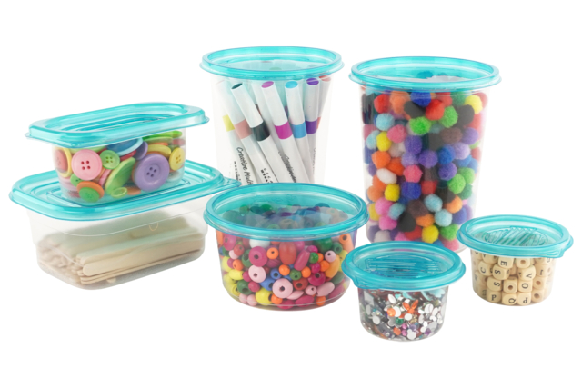 boites de rngements avec couvercles - Plastique Transparent - 10doigts.fr