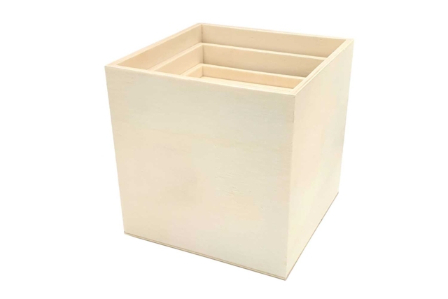 Boîtes gigognes en bois  - Boîtes en bois à décorer - 10doigts.fr