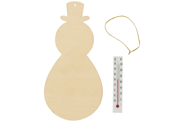 bonhomme de neige bois - Kits créatifs de Noël pour les enfants - 10doigts.fr