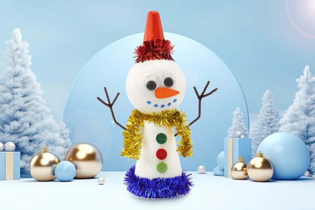 Bonhomme de neige enguirlandé - Boutons fantaisie et décoratifs pour tous vos DIY - 10doigts.fr