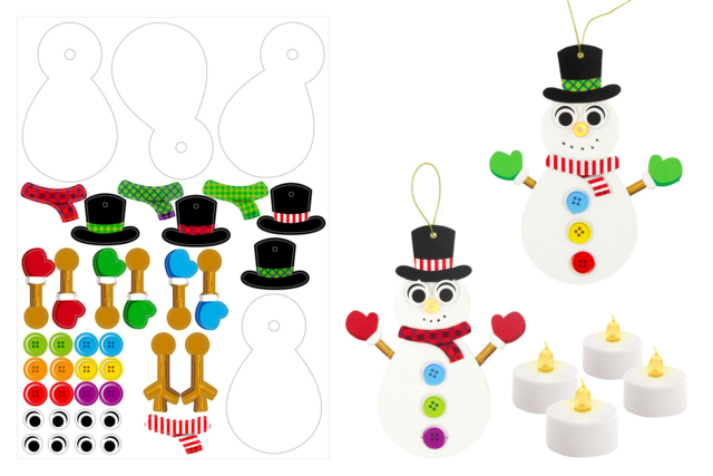 bonhomme lumineux kit enfants noël - Kits créatifs de Noël pour les enfants - 10doigts.fr
