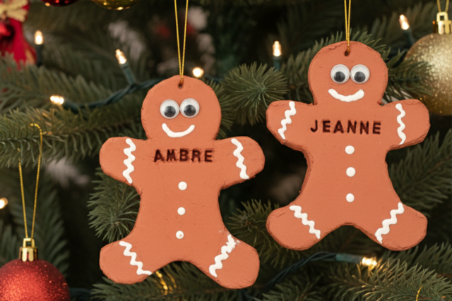 Bonhomme pain d'épice personnalisé pour le sapin - Pâtes à modeler autodurcissantes - 10doigts.fr