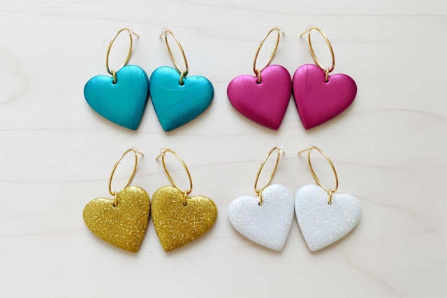 boucles d'oreilles fimo effect métal et paillettes - Pâtes Fimo Effect : donnez une dimension magique à vos modelages - 10doigts.fr