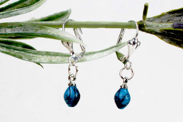 Boucles d'oreilles Turquoise - Anneaux, clous - 10doigts.fr