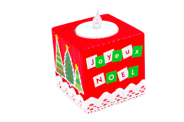 bougeoir cubique de noël - Gommettes de Noël : autocollants et stickers créatifs pour enfants - 10doigts.fr