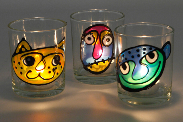 bougeoir droits verre - Supports en Verre - 10doigts.fr