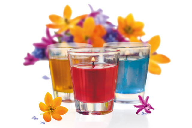 BOUGIE GEL FLEURS - Cires pour bougies - 10doigts.fr