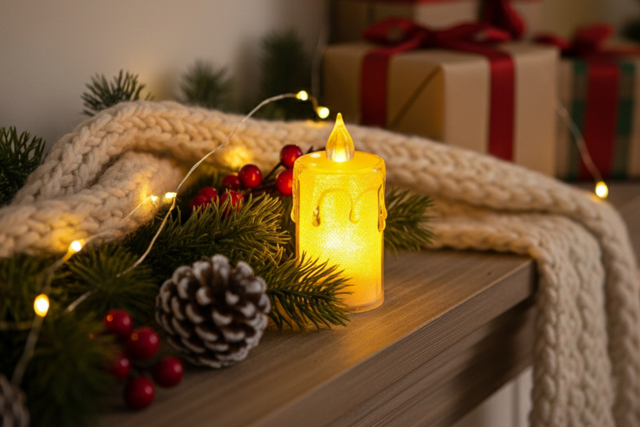 bougie LED de Noël - Articles lumineux, guirlandes et bougies LED - 10doigts.fr