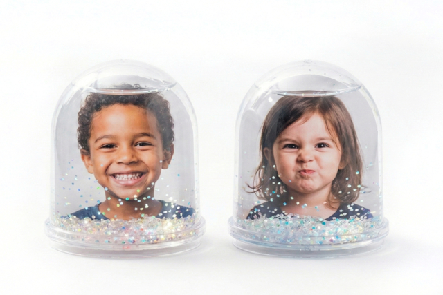 boule à neige photo cadeau fête des parents - Plastique Transparent - 10doigts.fr
