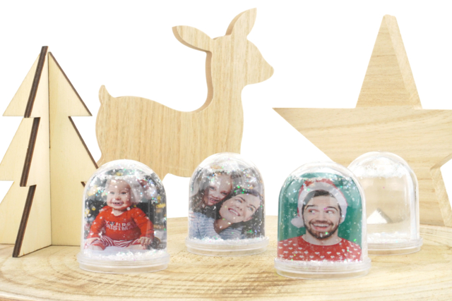 boule a neige photo - Plastique Transparent - 10doigts.fr