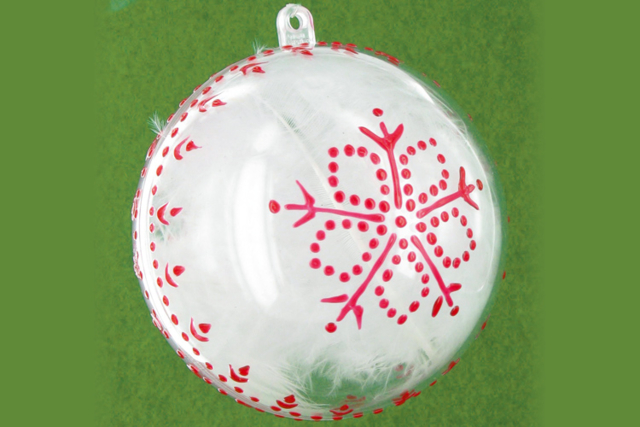 Boule de Noël - Plumes décoratives - 10doigts.fr
