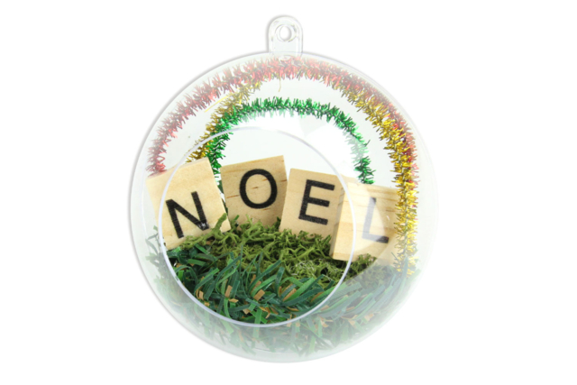 boule mot noel - Décorations de Noël en bois à décorer - 10doigts.fr