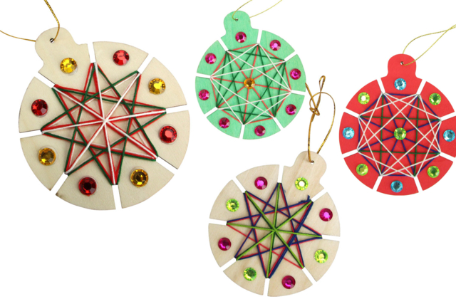 boules à tisser - Kits créatifs de Noël pour les enfants - 10doigts.fr