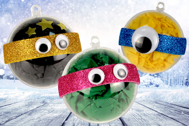 Boules de Noël - personnages rigolos - Boules de Noël DIY - 10doigts.fr