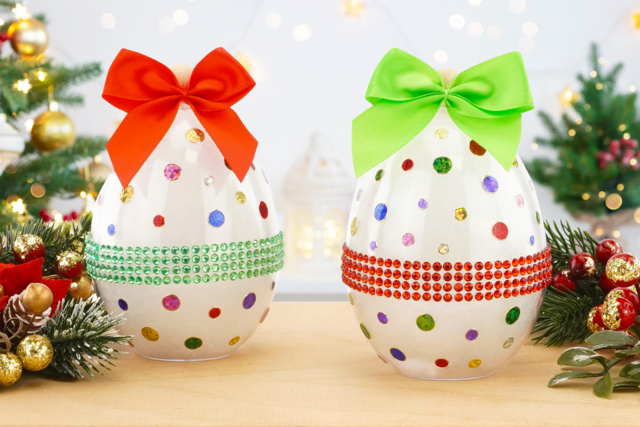 Boules de Noël scintillantes - Oeufs de Pâques créatif - 10doigts.fr