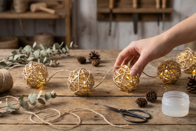 boules de rotin naturel home deco - Vannerie - 10doigts.fr