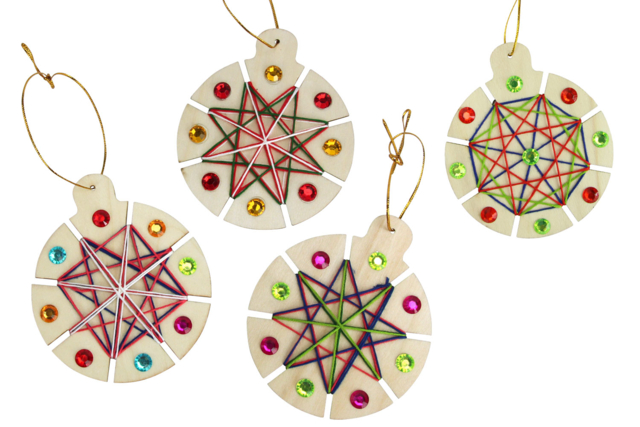 boules fil et strass - Kits créatifs de Noël pour les enfants - 10doigts.fr