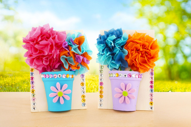 Bouquet de fleurs en papier de soie - Papiers de soie - 10doigts.fr