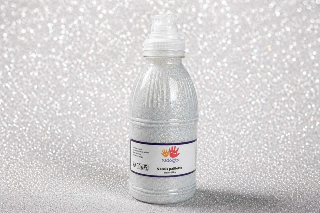 bouteille vernis pailleté - Vernis - 10doigts.fr