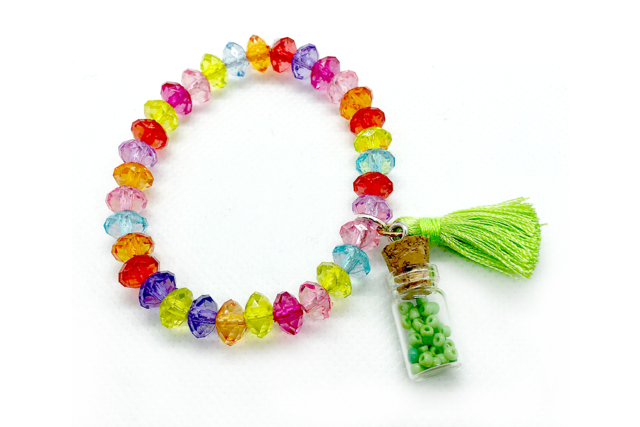bracelet avec fiole en verre - Supports en Verre - 10doigts.fr