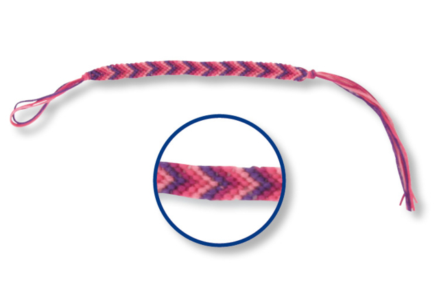 Bracelet brésilien rose - Fils à  broder - 10doigts.fr