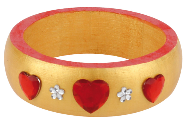 Bracelet en bois (ø 7cm) avec strass - Bracelets - 10doigts.fr