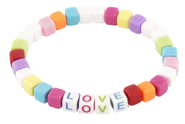 bracelet LOVE - Perles à gros trous : l’initiation facile à la création de bijoux - 10doigts.fr