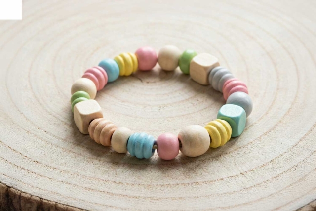 bracelet perles brut - Perles en bois - 10doigts.fr