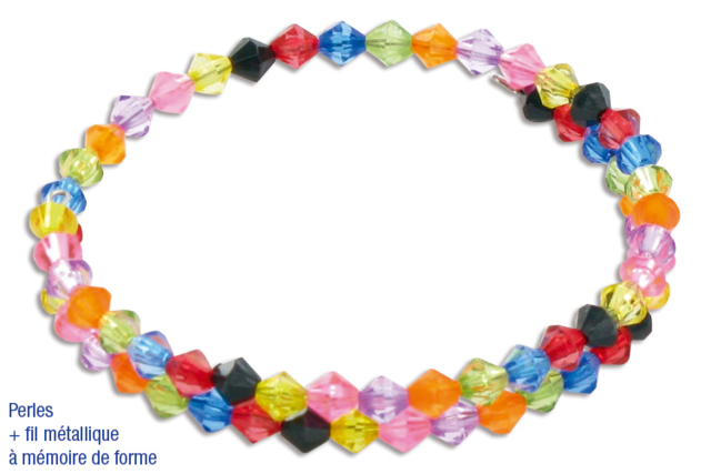 Bracelets de perles toupies - Perles Acrylique - 10doigts.fr