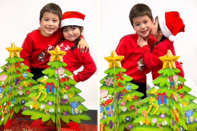 Bricolage Enfant Sapin géant Gommette - Kits créatifs de Noël pour les enfants - 10doigts.fr
