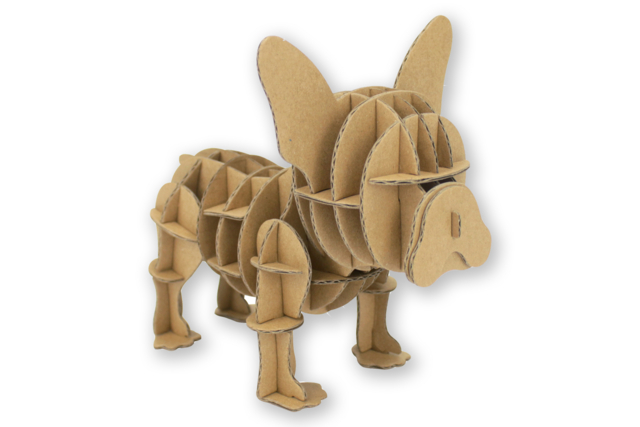 Bulldog carton à assembler 12 x 10 x 8 cm - Maquettes en carton - 10doigts.fr