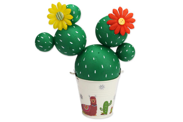 Cactus dans un seau en métal - Supports en Métal - 10doigts.fr