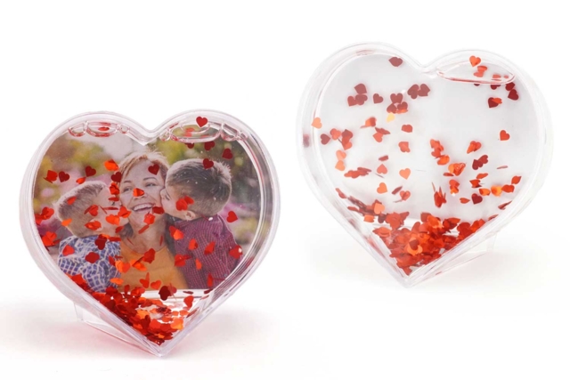 Cadre coeur a secouer - Objets pour le bureau : personnalisez votre espace de travail - 10doigts.fr