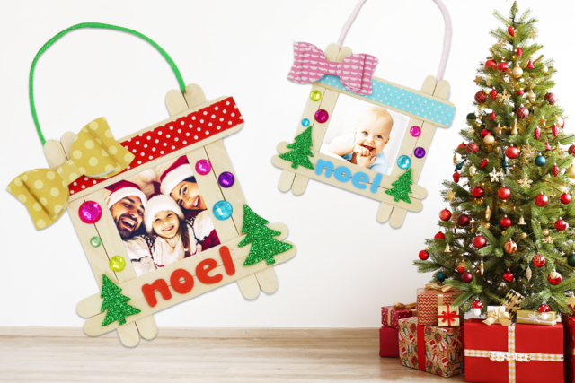 Cadre de Noël à accrocher dans le sapin - Stickers fantaisies : personnalisez toutes vos créations - 10doigts.fr
