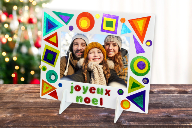 Cadre de Noël étincelant - Cadres en carton - 10doigts.fr