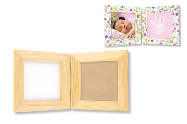 cadre empreinte en bois naturel - Empreinte - Modelage et moulage - 10doigts.fr