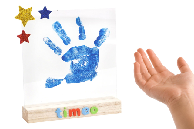 cadre empreinte enfant - Cadres photo en bois à décorer - 10doigts.fr
