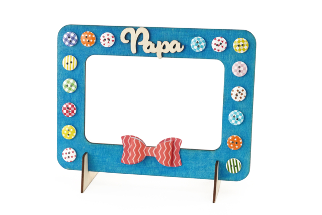 cadre en bois simple papa - Cadres photo en bois à décorer - 10doigts.fr